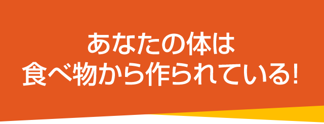 あなたの体は食べ物から作られている！